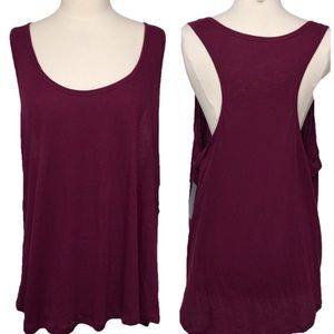 Z By Zella Womens 2X Burgundy Basic Tank Top